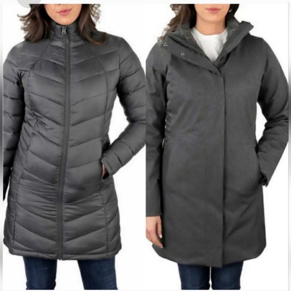 Kirkland Signature Ladies 3-In-1 heather grey, (2X)